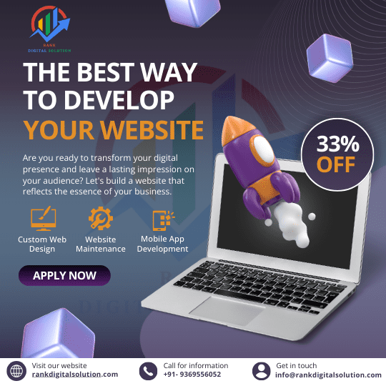 Purple and Orange Modern Website Development Service Instagram Post