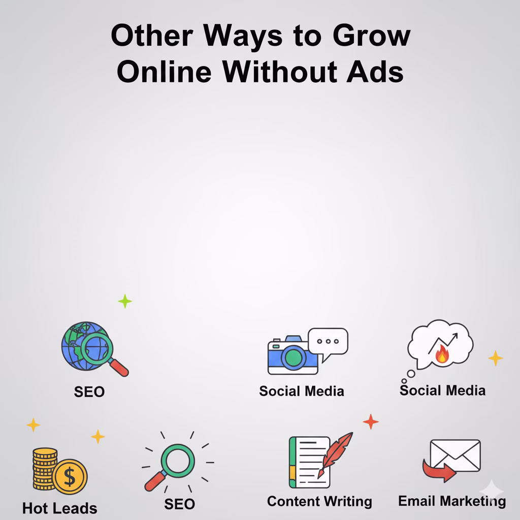 ther ways to grow online without ads using SEO, content marketing and organic strategies